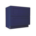 Navy Blue Shaker Two Drawer Base Cabinet 36" Madison - RTA Cabinet Company