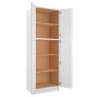 Craftsman White Shaker Utility Cabinet 30"W x 90"H Madison - RTA Cabinet Company