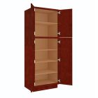 Charleston Cherry Utility Cabinet 30"W x 84"H Madison - RTA Cabinet Company