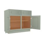 Craftsman Lily Green Shaker Sink Base Cabinet 39"W Madison - RTA Cabinet Company