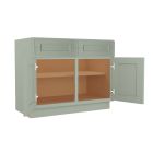 Craftsman Lily Green Shaker Sink Base Cabinet 42" Madison - RTA Cabinet Company