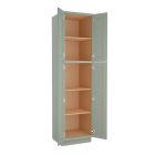 Craftsman Lily Green Shaker Utility Cabinet 24"W x 84"H Madison - RTA Cabinet Company