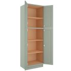 Craftsman Lily Green Shaker Utility Cabinet 30"W x 84"H Madison - RTA Cabinet Company