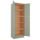 Craftsman Lily Green Shaker Utility Cabinet 30"W x 90"H Madison - RTA Cabinet Company