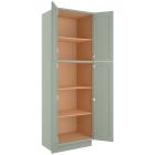 Craftsman Lily Green Shaker Utility Cabinet 30"W x 96"H Madison - RTA Cabinet Company