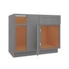 Grey Shaker Elite Blind Base Corner Cabinet 42" Right Madison - RTA Cabinet Company