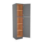 Grey Shaker Elite Utility Cabinet 18"W x 84"H Madison - RTA Cabinet Company