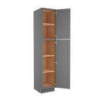 Grey Shaker Elite Utility Cabinet 18"W x 96"H Madison - RTA Cabinet Company