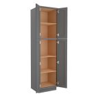 Grey Shaker Elite Utility Cabinet 24"W x 96"H Madison - RTA Cabinet Company