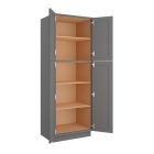 Grey Shaker Elite Utility Cabinet 30"W x 84"H Madison - RTA Cabinet Company