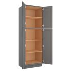 Grey Shaker Elite Utility Cabinet 30"W x 90"H Madison - RTA Cabinet Company