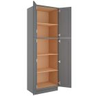 Grey Shaker Elite Utility Cabinet 30"W x 96"H Madison - RTA Cabinet Company