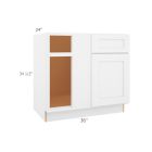 Blind Base Corner Cabinet 36" Left Madison - RTA Cabinet Company