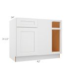 Blind Base Corner Cabinet 42" Right Madison - RTA Cabinet Company