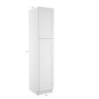 Colorado Shaker White Utility Cabinet 18"W x 90"H Madison - RTA Cabinet Company