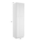 Colorado Shaker White Utility Cabinet 24"W x 96"H Madison - RTA Cabinet Company