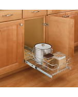 Single Pull-Out Basket in Chrome Wire - Fits Best in B21 Madison - RTA Cabinet Company