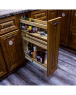 Base Cabinet Pull-out Organizer with Wood Adjustable Shelves - Fits Best in B12FHD Madison - RTA Cabinet Company