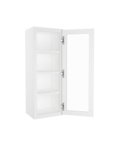 Bristol Linen Wall Open Frame Glass Door Cabinet 15"W x 42"H Madison - RTA Cabinet Company