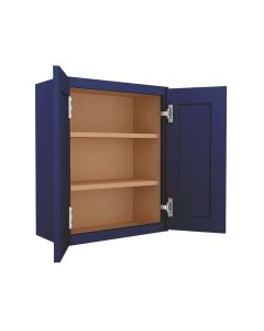 Navy Blue Shaker Wall Cabinet 24"W x 30"H Madison - RTA Cabinet Company