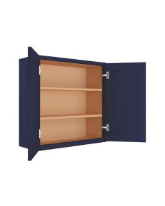 Navy Blue Shaker Wall Cabinet 30"W x 30"H Madison - RTA Cabinet Company