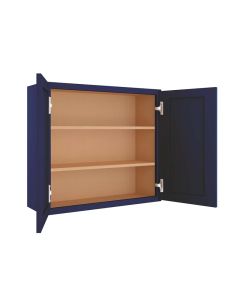 Navy Blue Shaker Wall Cabinet 33'W x 30"H Madison - RTA Cabinet Company