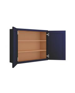 Navy Blue Shaker Wall Cabinet 36"W x 30"H Madison - RTA Cabinet Company