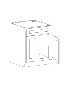 Summit Shaker White Vanity Sink Base Cabinet 24"W Madison - RTA Cabinet Company