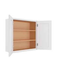 Summit Shaker White Wall Cabinet 30"W x 30"H Madison - RTA Cabinet Company