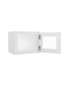 Wall Glass Door Cabinet with Finished Interior 15" x 12" Madison - RTA Cabinet Company