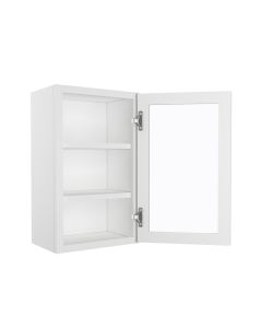 Charleston Linen Wall Open Frame Glass Door Cabinet 18"W x 30"H Madison - RTA Cabinet Company