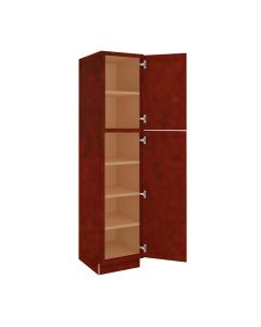 Charleston Cherry Utility Cabinet 18"W x 84"H Madison - RTA Cabinet Company