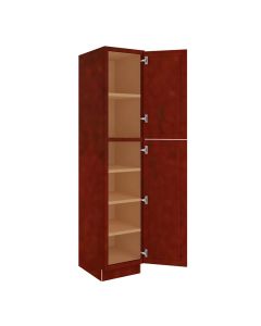 Charleston Cherry Utility Cabinet 18"W x 90"H Madison - RTA Cabinet Company