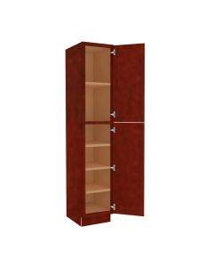 Charleston Cherry Utility Cabinet 18"W x 96"H Madison - RTA Cabinet Company