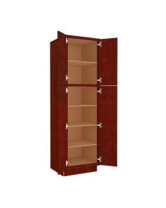 Charleston Cherry Utility Cabinet 24"W x 84"H Madison - RTA Cabinet Company