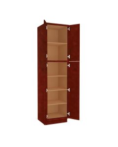 Charleston Cherry Utility Cabinet 24"W x 96"H Madison - RTA Cabinet Company