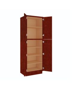 Charleston Cherry Utility Cabinet 30"W x 96"H Madison - RTA Cabinet Company