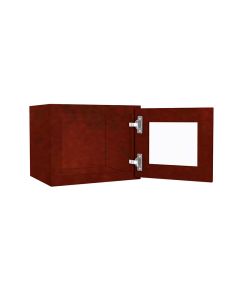 Wall Glass Door Cabinet with Finished Interior 15" x 12" Madison - RTA Cabinet Company