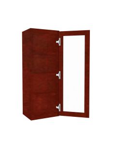 Wall Glass Door Cabinet with Finished Interior 15" x 42" Madison - RTA Cabinet Company