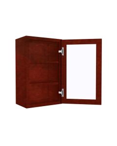 Wall Glass Door Cabinet with Finished Interior 18" x 30" Madison - RTA Cabinet Company