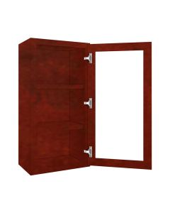 Wall Glass Door Cabinet with Finished Interior 18" x 36" Madison - RTA Cabinet Company