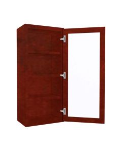 Wall Glass Door Cabinet with Finished Interior 18" x 42" Madison - RTA Cabinet Company