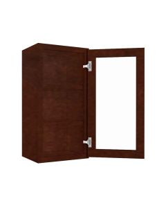 Wall Mullion Glass Door Cabinet with Finished Interior 15" x 30" Madison - RTA Cabinet Company