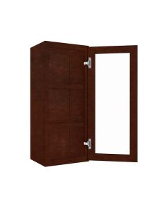 Wall Mullion Glass Door Cabinet with Finished Interior 15" x 36" Madison - RTA Cabinet Company