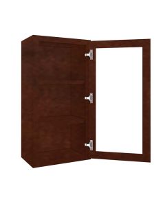 Wall Mullion Glass Door Cabinet with Finished Interior 18" x 36" Madison - RTA Cabinet Company