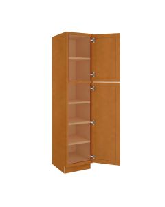 Charleston Toffee Utility Cabinet 18"W x 84"H Madison - RTA Cabinet Company