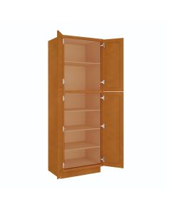 Charleston Toffee Utility Cabinet 30"W x 90"H Madison - RTA Cabinet Company