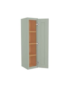 Craftsman Lily Green Shaker Wall Cabinet 9" x 42" Madison - RTA Cabinet Company