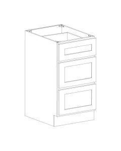 3 Drawer Base Cabinet 12" Madison - RTA Cabinet Company