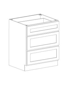 3 Drawer Base Cabinet 24" Madison - RTA Cabinet Company